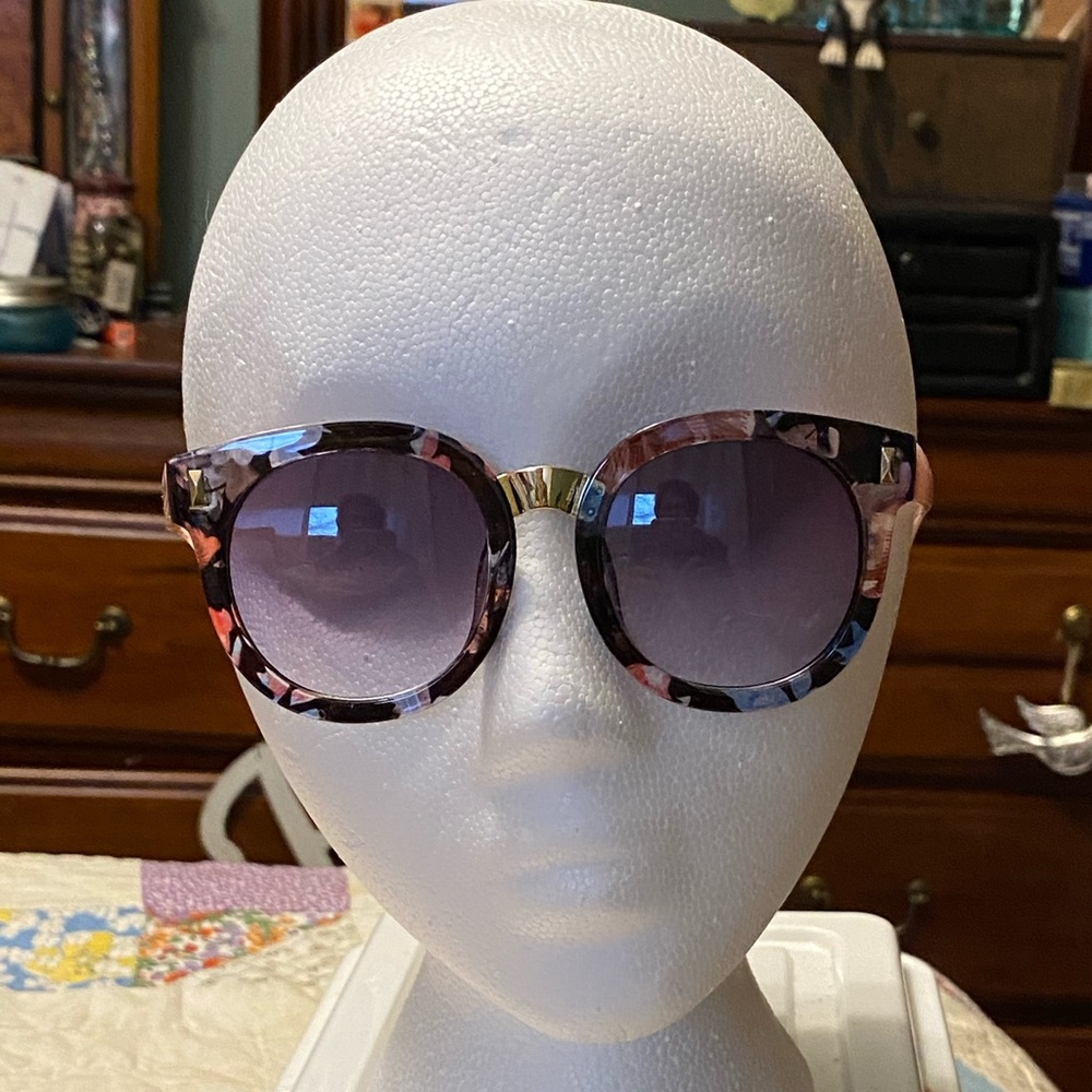 Bright, colorful floral sunglasses